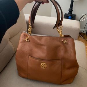 Tory Burch Royal Tan/Gold Medium Shoulder Bag